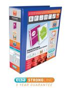 ELBA PANORAMA 65MM 4 D-RING PRESENTATION BINDER A4 BLUE (PACK OF 4) 400008675