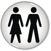 DOMED SIGN WOMEN AND MEN SYMBOL 60MM RDS3 (PACK OF 1)
