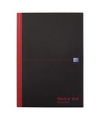 BLACK N' RED RECYCLED CASEBOUND HARDBACK NOTEBOOK 192 PAGES A4 (PACK OF 5) 100080530 image