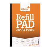 SILVINE RULED SIDEBOUND REFILL PAD A4 160 PAGES (PACK OF 6) A4SRPFM