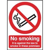 SAFETY SIGN 210X148MM NO SMOKING SELF-ADHESIVE SR72080 (PACK OF 1) image