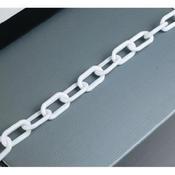 WHITE PLASTIC 8MM CHAIN IN 25 METRE LENGTHS - 360077