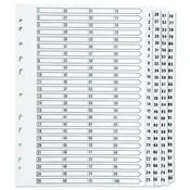 Q-CONNECT 1-100 INDEX MULTI-PUNCHED REINFORCED BOARD CLEAR TAB A4 WHITE KF97059