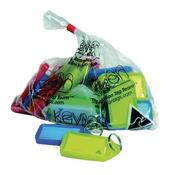 KEVRON PLASTIC CLICKTAG KEY TAG LARGE ASSORTED (PACK OF 25) ID30AC25