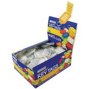 KEVRON PLASTIC CLICKTAG KEY TAG CLEAR (PACK OF 100) ID5CLR100