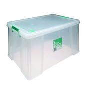 STORESTACK 70 LITRE STORAGE BOX W660XD450XH320MM CLEAR RB90126