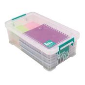 STORESTACK 5.8 LITRE STORAGE BOX W350XD190XH120MM CLEAR RB90122 image