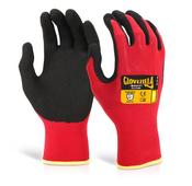 BEESWIFT GLOVEZILLA NITRILE NYLON GLOVE RED 2XL (PACK OF 10) (PACK OF 10)