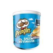 PRINGLES POPNGO SALT AND VINEGAR CRISPS UNIQUE SHAPE WELL-SEASONED NON-GREASY REF 7000273001 [PACK OF 12 CANISTERS]