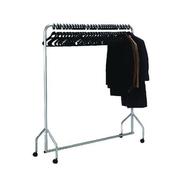 SILVER GARMENT HANGING RAIL WITH 30 HANGERS 316939 image