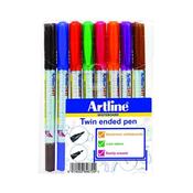 ARTLINE 2-IN-1 WHITEBOARD MARKER FINE/SUPERFINE ASSORTED (PACK OF 8) EK-541T-WB image
