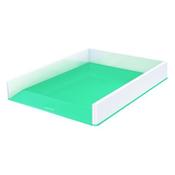 LEITZ WOW LETTER TRAY DUAL COLOUR WHITE/ICE BLUE 53611051  (PACK OF 1)