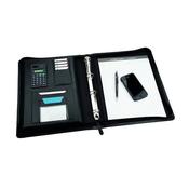 MONOLITH LEATHER LOOK ZIPPED RING BINDER WITH A4 PAD A4 BLACK 2827 (PACK OF 1) image