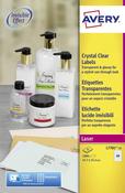 AVERY CRYSTAL CLEAR LABELS LASER DURABLE 40 PER SHEET 45.7X25.4MM TRANSPARENT REF L7781-25 [1000 LABELS] (PACK OF 25 SHEETS)