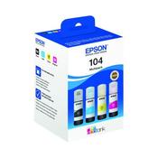 EPSON 104 ECOTANK CYAN MAGENTA YELLOW BLACK MULTIPACK C13T00P640 image