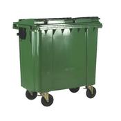 WHEELIE BIN WITH FLAT LID 770 LITRE GREEN (DIMENSIONS: H1360 X W1350 X D770MM) 377387