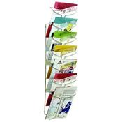 ALBA WALL MOUNTED 7 POCKET LITERATURE HOLDER A4 CHROME DD7M