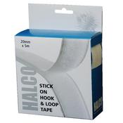 HALCO STICK ON HOOK AND LOOP ROLL 20MM X 5M 20AWHL5 (PACK OF 1)