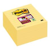 POST-IT SUPER STICKY 101X101MM LINED CANARY YELLOW (PACK OF 6) 675-SS6CY