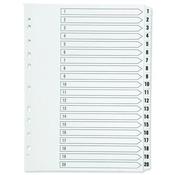 Q-CONNECT 1-20 INDEX MULTI-PUNCHED POLYPROPYLENE WHITE A4 KF01356