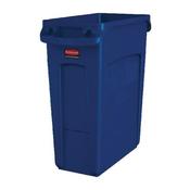 RUBBERMAID SLIM JIM CONTAINER RECYCLING 60 LITRE BLUE 1971257 image