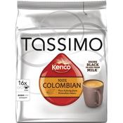 TASSIMO KENCO 100% COLUMBIAN COFFEE 136G CAPSULES (5 PACKS OF 16) 712864