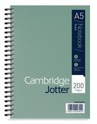 CAMBRIDGE RULED MARGIN WIREBOUND JOTTER NOTEBOOK 200 PAGES A5 (PACK OF 3) 400039063 image