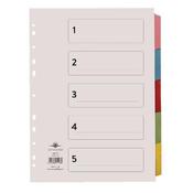 CONCORD DIVIDER 5-PART A4 MULTICOLOURED TABS WITH CONTENTS 71198/PJ11