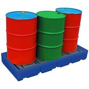 PALLET SUMP POLY 4 DRUM CAPACITY BLUE 321623