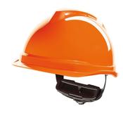 MSA V-GARD 520 PEAKLESS SAFETY HELMET ORANGE  (PACK OF 1) image