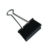 Q-CONNECT FOLDBACK CLIP 19MM BLACK (PACK OF 10 CLIPS) KF01282
