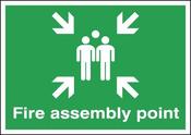 SAFETY SIGN FIRE ASSEMBLY POINT A2 PVC FR04548R  (PACK OF 1)