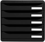 EXACOMPTA BIG BOX PLUS 5 DRAWER BLACK 309714D