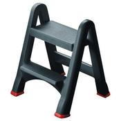 FOLDING PLASTIC STEP STOOL BLACK 333650