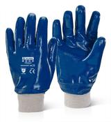 BEESWIFT NITRILE KNITTED WRIST FULLY COATED HEAVY WEIGHT BLUE 10  (PACK OF 10)