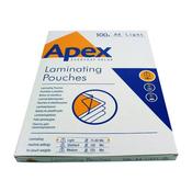 FELLOWES APEX A4 LIGHT LAMINATING POUCHES CLEAR (PACK OF 100) 6003201