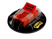 POST-IT INDEX TABS SIGN HERE RED (PACK OF 200 TABS) 680-SHVR200