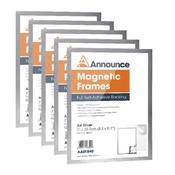 ANNOUNCE MAGNETIC FRAME A4 SILVER (PACK OF 5) AA01841