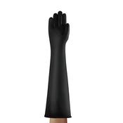 ANSELL INDUSTRIAL LATEX HEAVY WEIGHT 24” GAUNTLET BLACK 09 (PACK OF 1) image