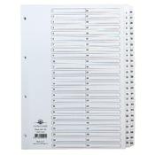 CONCORD CLASSIC INDEX 1-50 A4 WHITE BOARD CLEAR MYLAR TABS 05501/CS55