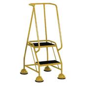 YELLOW 2 TREAD TUBULAR STEEL STEP (W380 X D540 X H1185MM)