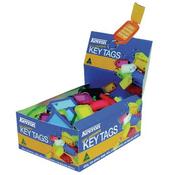 KEVRON PLASTIC CLICKTAG KEY TAG ASSORTED (PACK OF 100) ID5AC100