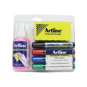ARTLINE WHITEBOARD CLEANING KIT INCLUDING MARKERS, CLEANING SPRAY &amp; ERASER