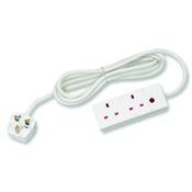 2-WAY 13 AMP 5M EXTENSION LEAD WHITE WITH NEON LIGHT CEDTS2513M (PACK OF 1)
