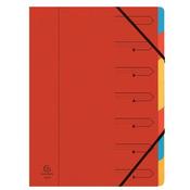 EXACOMPTA EUROPA 7-PART ORGANISER 400GSM PRESSBOARD A4 RED 5221Z