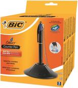 BIC 4 COLOURS DESK PEN BLUE (250G WEIGHTED BASE) 918515 (PACK OF 1) image