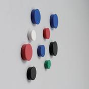 NOBO ROUND PLASTIC COVERED MAGNETS 20MM ASSORTED REF 1901016 [PACK 10]