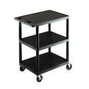 GPC 3 SHELF SERVICE TROLLEY BLACK GI341L