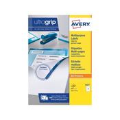 AVERY ULTRAGRIP MULTI LABELS 105X74MM 8 PER SHEET WHITE (PACK OF 800) DPS08-100 (PACK OF 100 SHEETS)