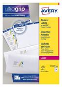 AVERY ULTRAGRIP LASER LABELS 24 PER SHEET 63.5X33.9MM WHITE (PACK OF 2400) L7159-100 (PACK OF 100 SHEETS)